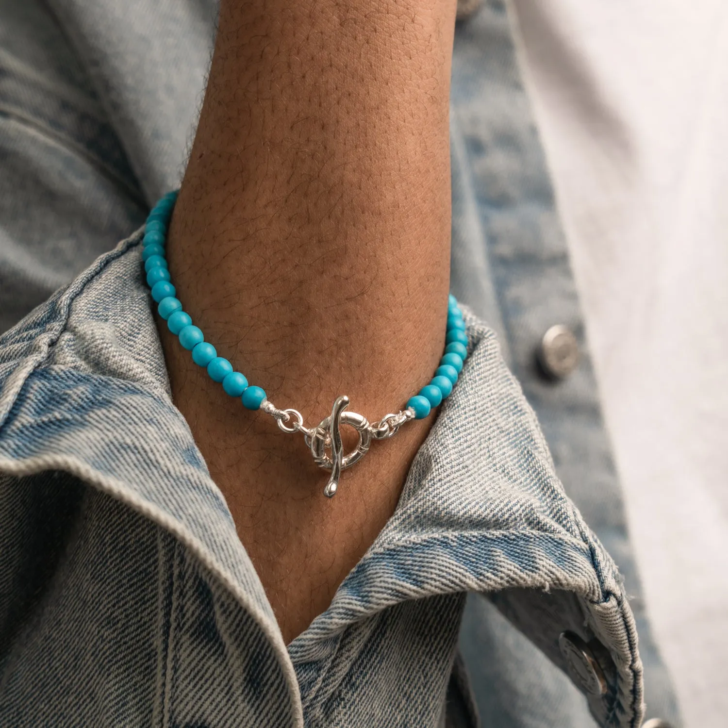 Men's Turquoise Bead Bracelet