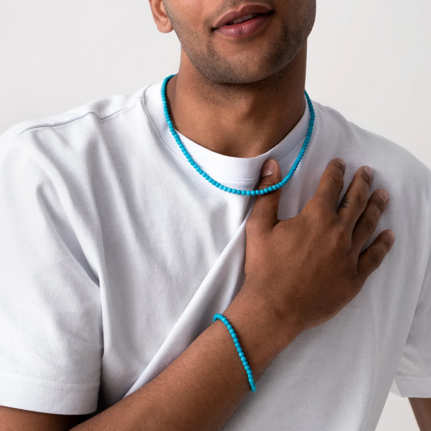 Men's Turquoise Bead Bracelet