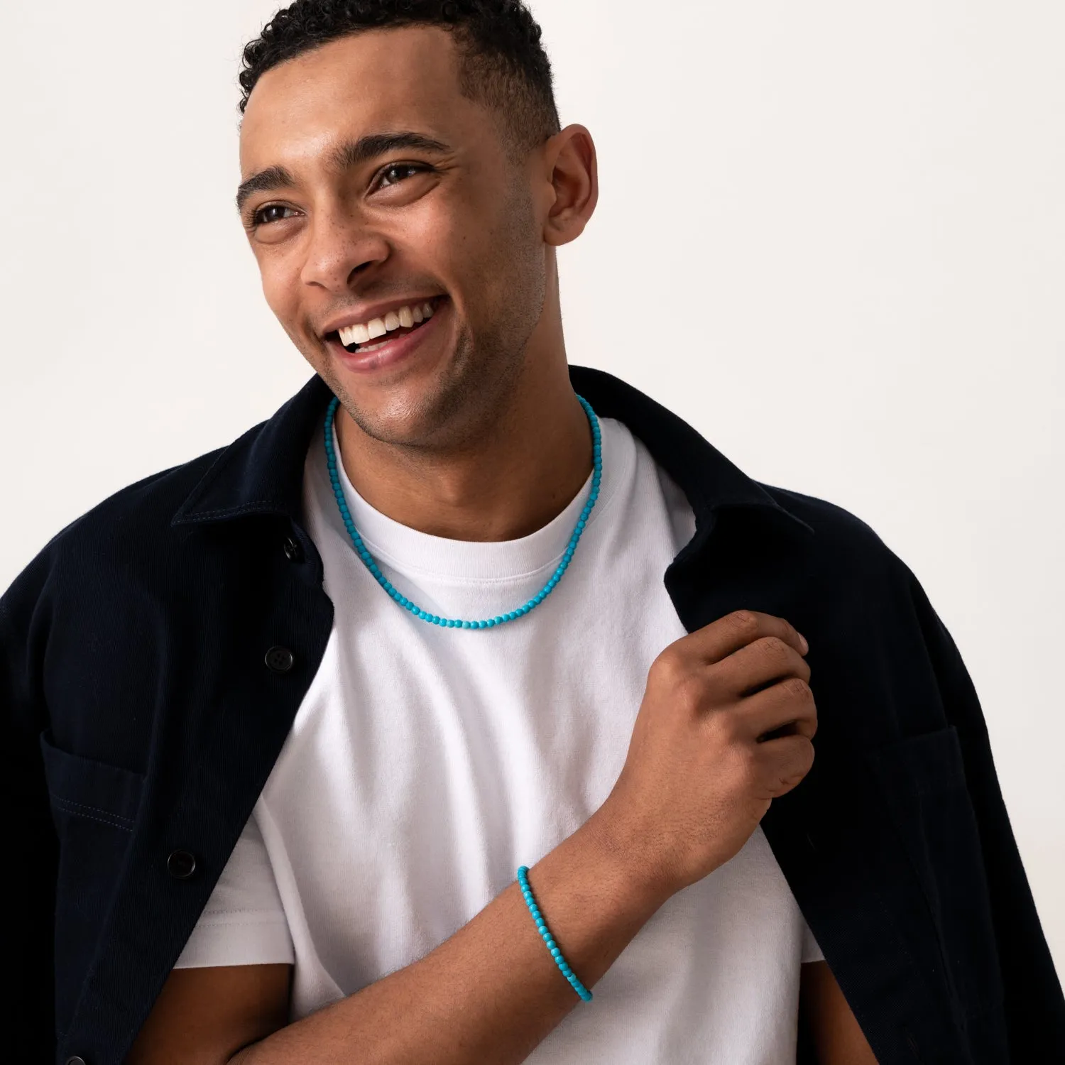 Men's Turquoise Bead Bracelet