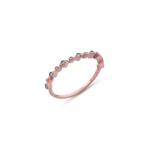 Mia Diamond Band, 14K Rose Gold