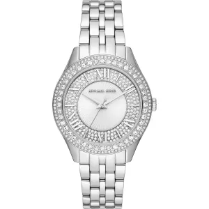 Michael Kors Harlowe Pavé Silver-Tone wristwatch, silver