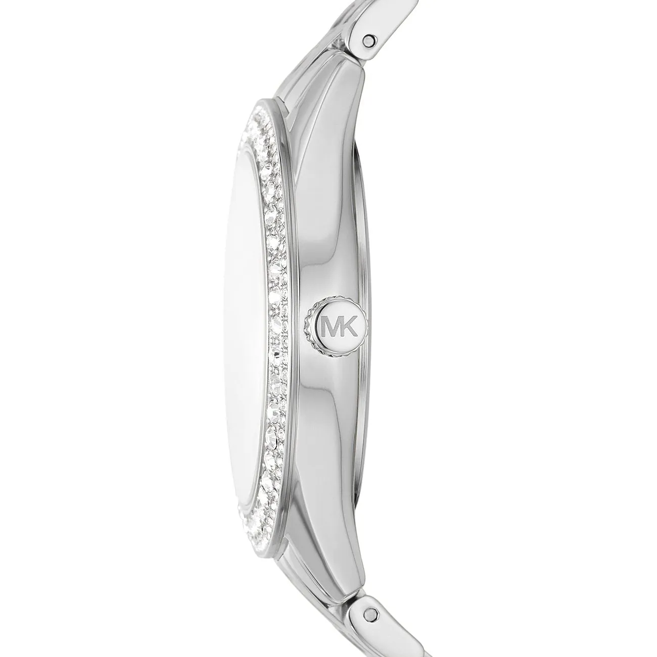 Michael Kors Harlowe Pavé Silver-Tone wristwatch, silver