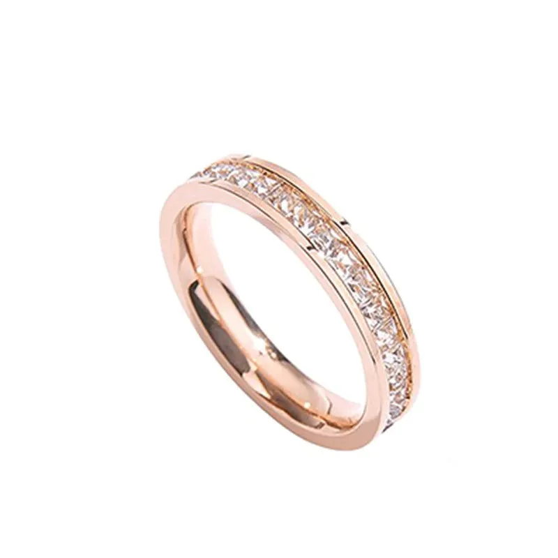 Minimalist Zircon Bejeweled Stackable Rings