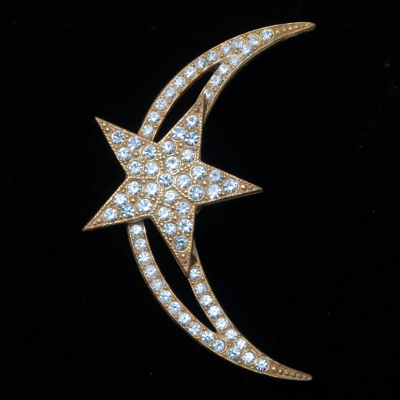 Miriam Haskell Moon and Star Brooch