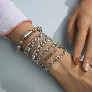 Multi-layer Metal Chain Bracelet Set