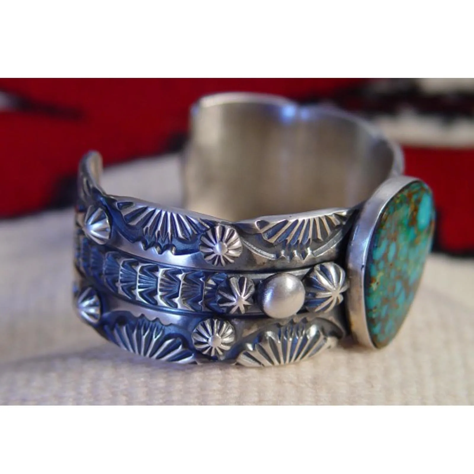 Native American Jewelry: Navajo : Turquoise Bracelet : Marc Antia : NAJ-25