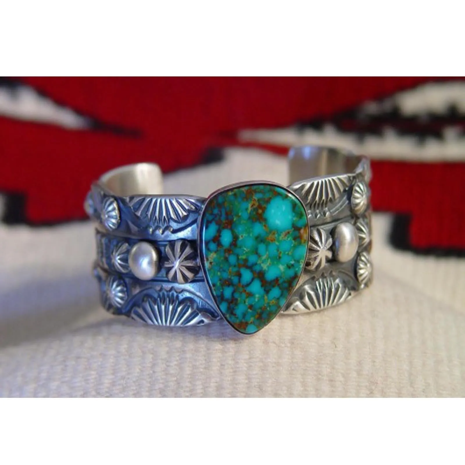 Native American Jewelry: Navajo : Turquoise Bracelet : Marc Antia : NAJ-25
