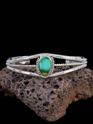 Native American Royston Turquoise Sterling Silver Cuff Bracelet