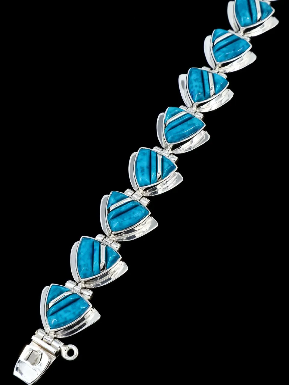Native American Shattuckite Cobblestone Inlay Link Bracelet