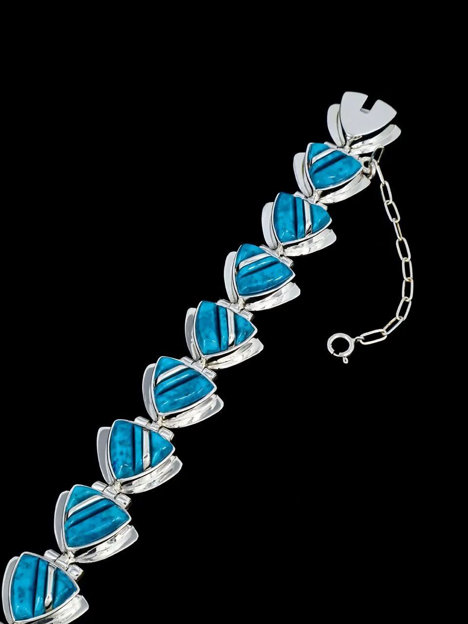 Native American Shattuckite Cobblestone Inlay Link Bracelet