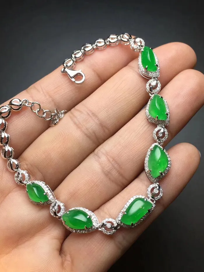 Natural Jade Bracelet Jadeite Bracelet NBT78