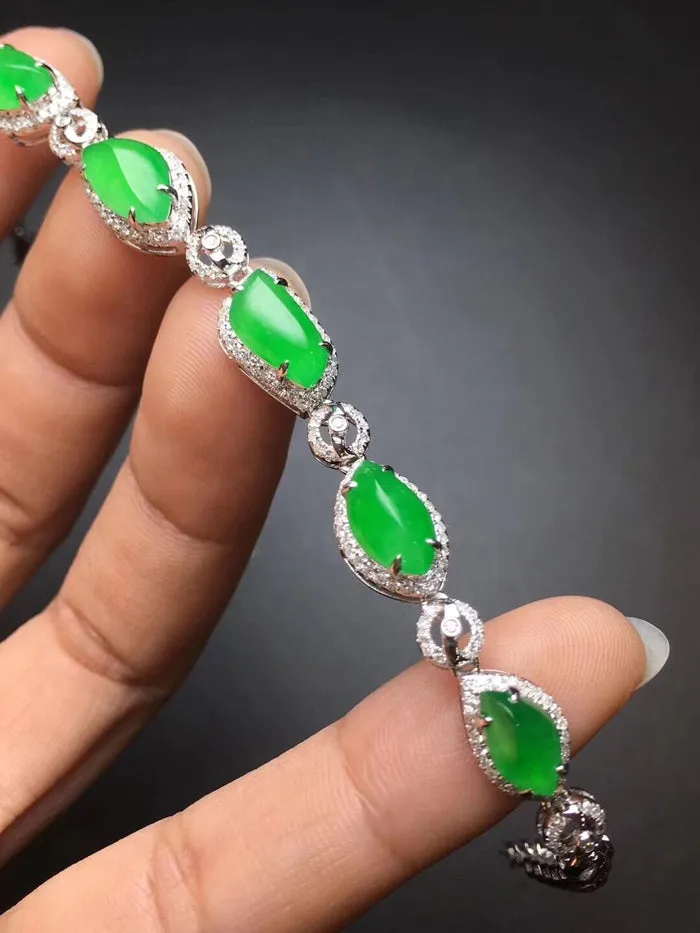 Natural Jade Bracelet Jadeite Bracelet NBT78