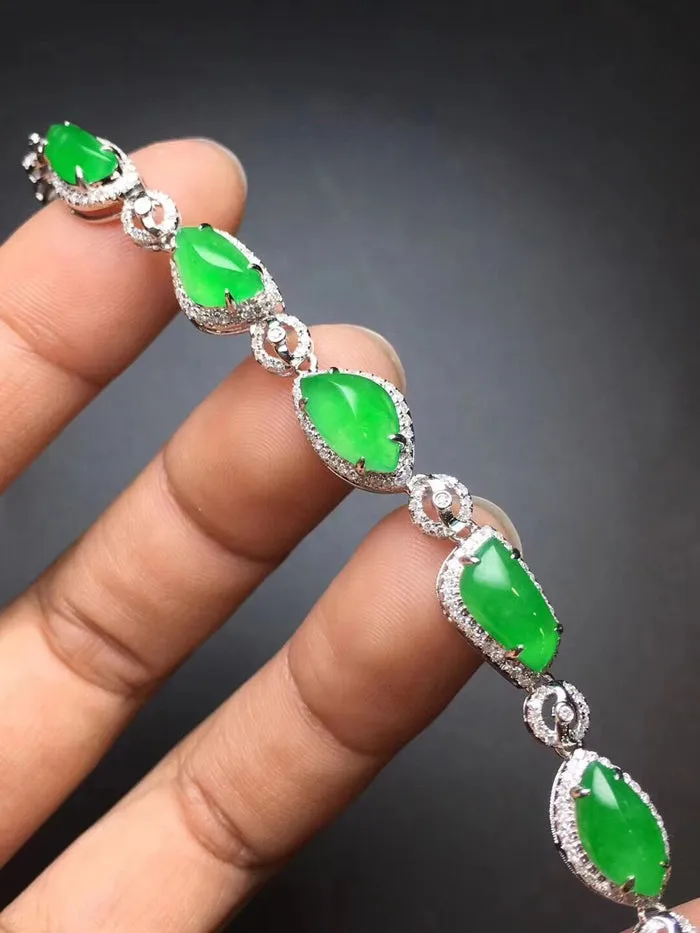 Natural Jade Bracelet Jadeite Bracelet NBT78