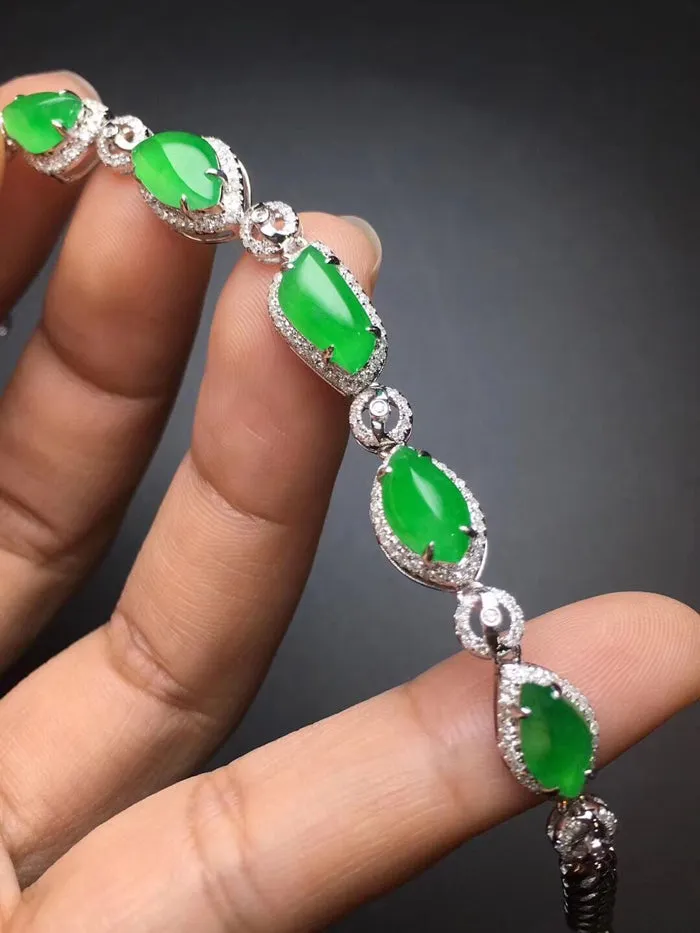 Natural Jade Bracelet Jadeite Bracelet NBT78