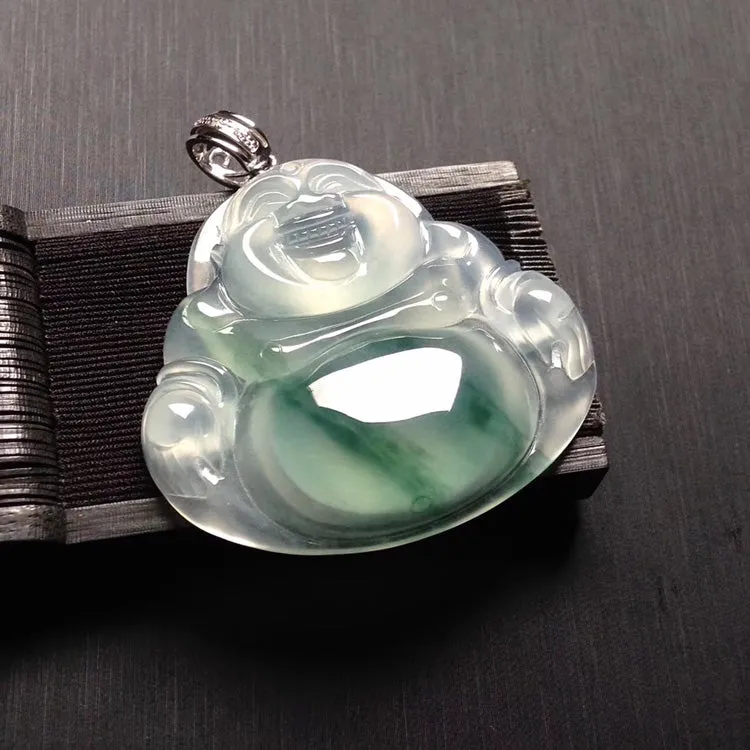 Natural Jade Pendant Jadeite Buddha Pendant PT419