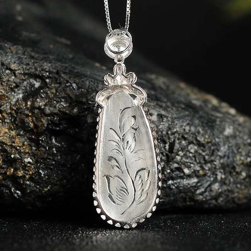 Natural Jade Pendant Jadeite Gold Pendant PT46