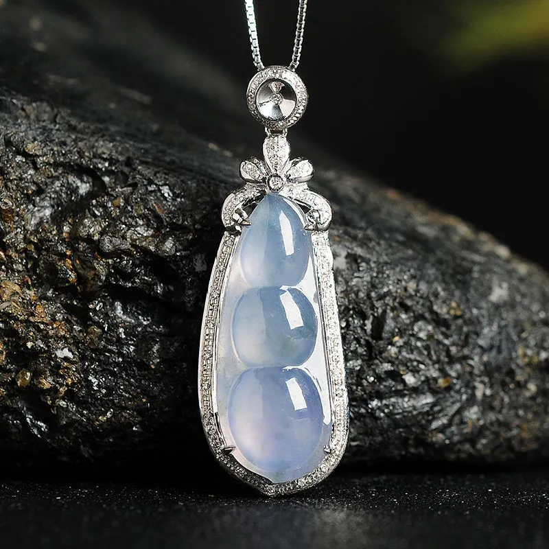 Natural Jade Pendant Jadeite Gold Pendant PT46