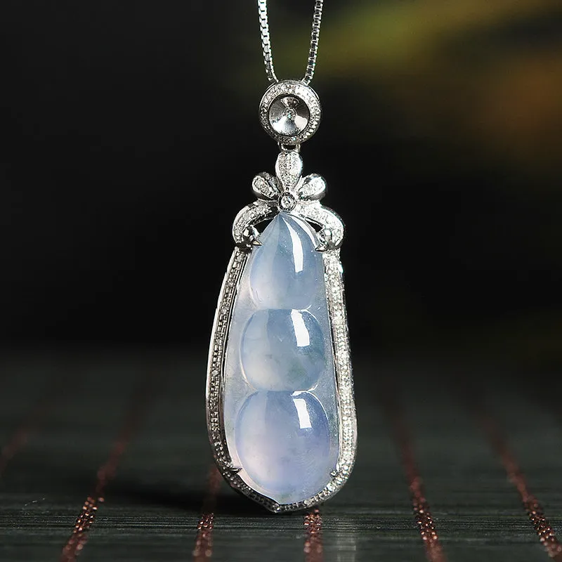 Natural Jade Pendant Jadeite Gold Pendant PT46