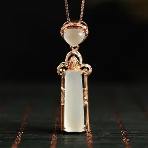 Natural Jade Pendant Jadeite Gold Pendant PT80