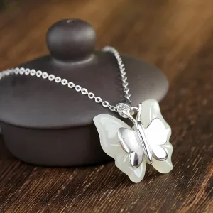 Natural Jade Pendant Nephrite Silver Pendant ZPT111