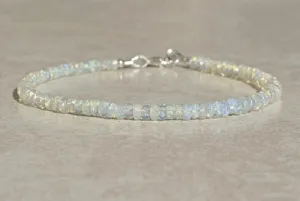 Natural Opal Loose Beads Hand-knitted Bracelet