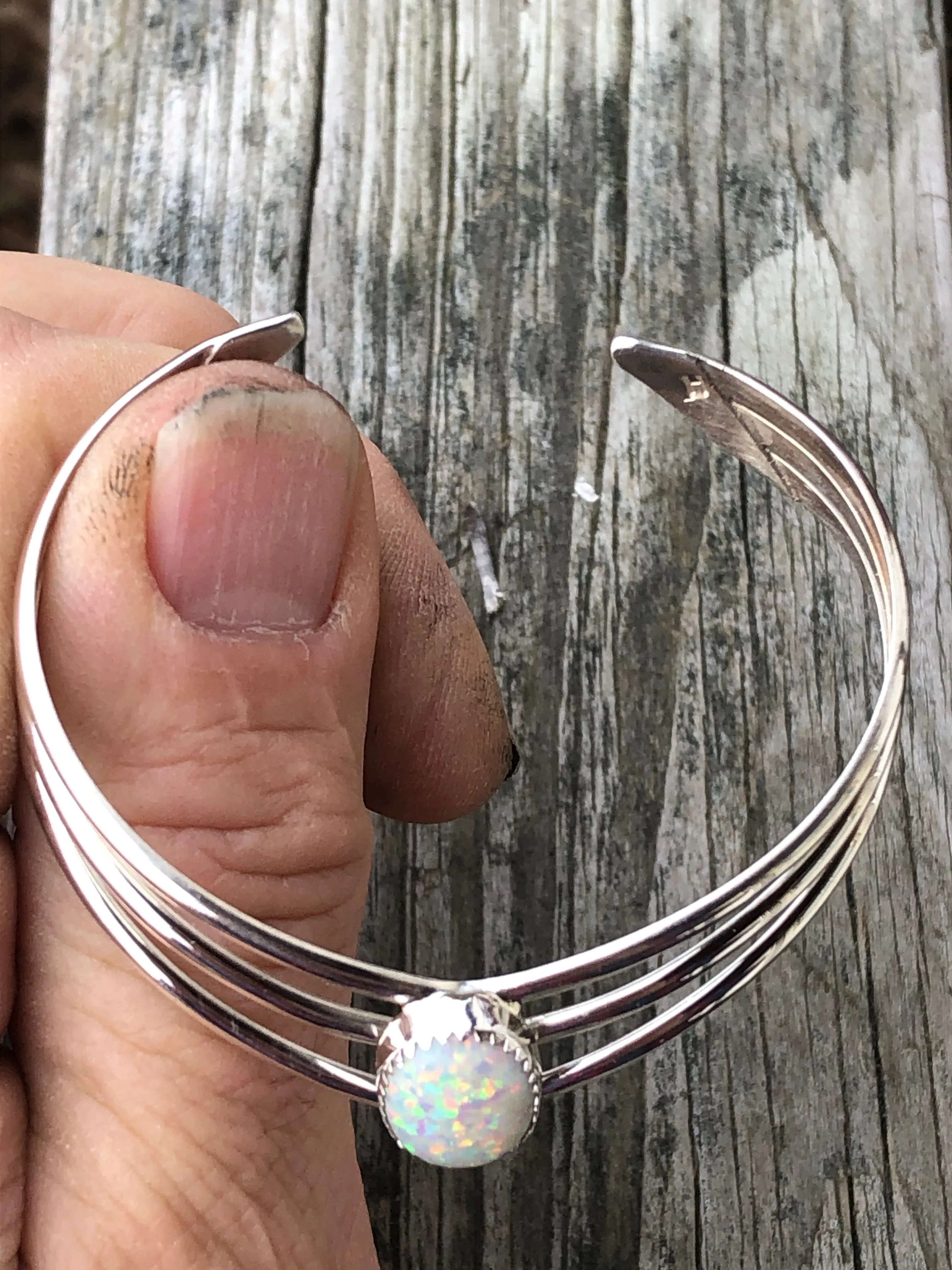 Navajo White opal sweater bracelet