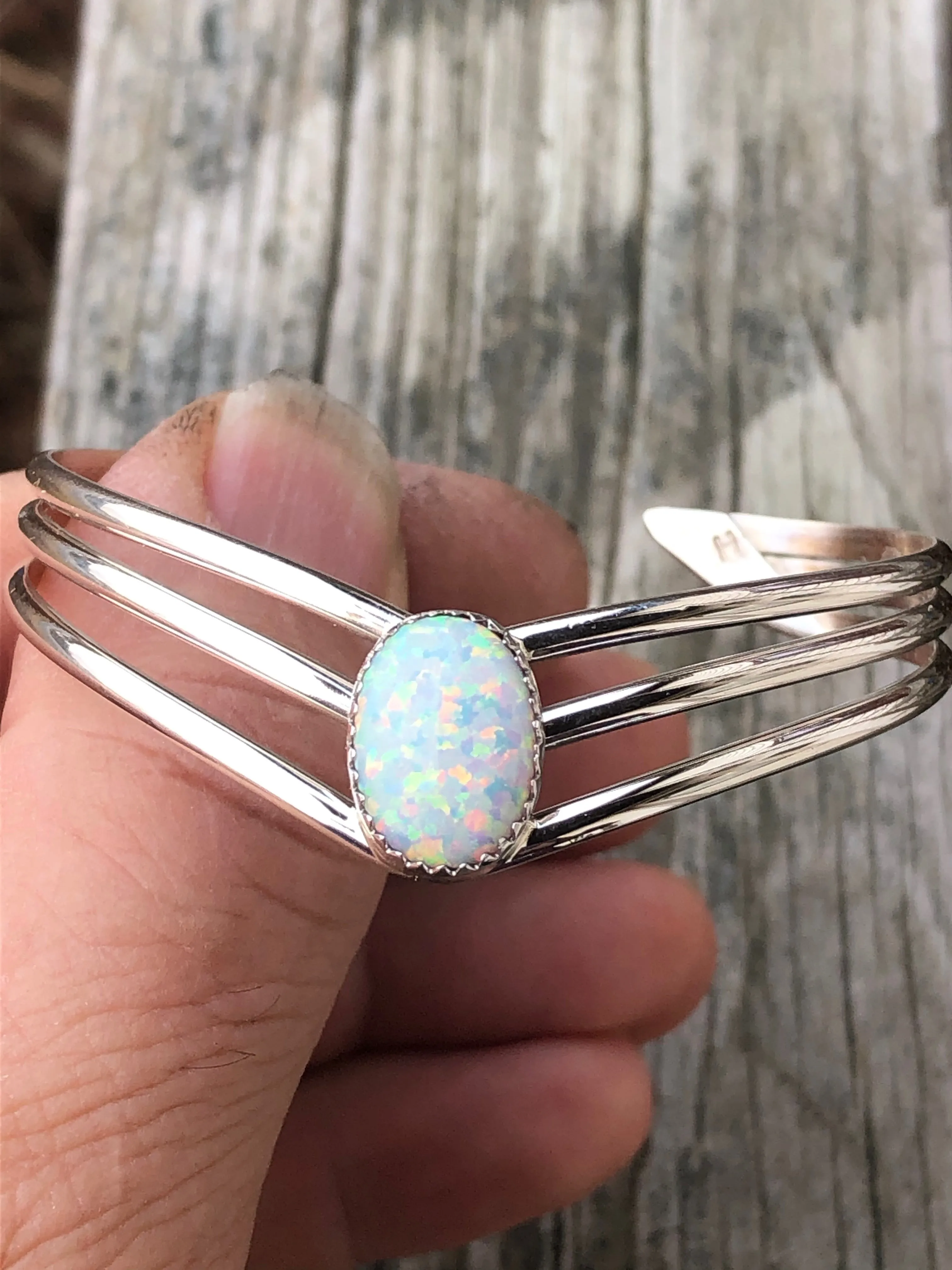 Navajo White opal sweater bracelet