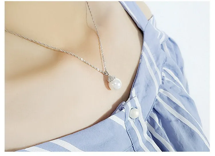 Necklace Pendant Setting Blank 12mm 1pc 1.1g 925 Sterling Silver Flower Shape Base for 1 Pearl Bead CZ Semi Mount Wholesale Available