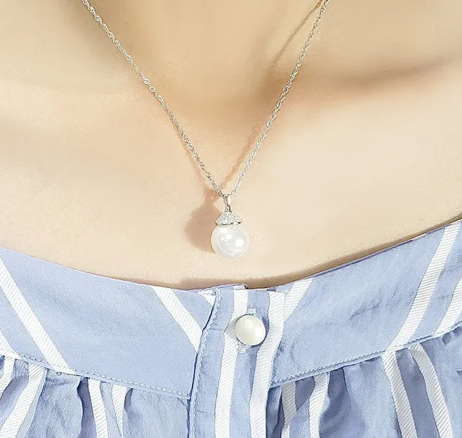Necklace Pendant Setting Blank 12mm 1pc 1.1g 925 Sterling Silver Flower Shape Base for 1 Pearl Bead CZ Semi Mount Wholesale Available