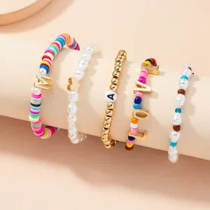 New Simple Fashion Pearl Bracelet Set For Women