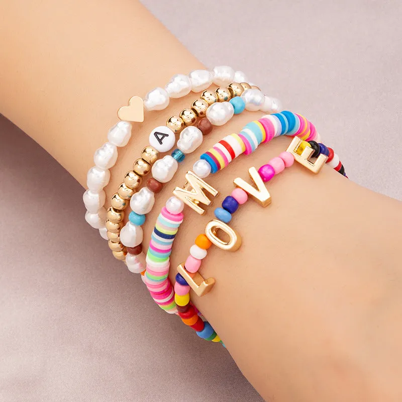 New Simple Fashion Pearl Bracelet Set For Women