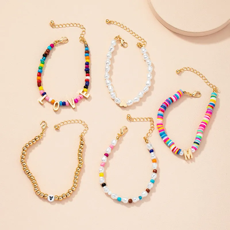 New Simple Fashion Pearl Bracelet Set For Women