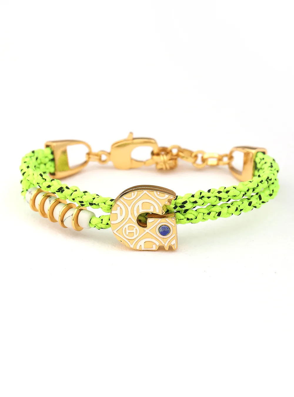 OH Dopamine Bond Bracelet in Cyber Lime, Gold Finish