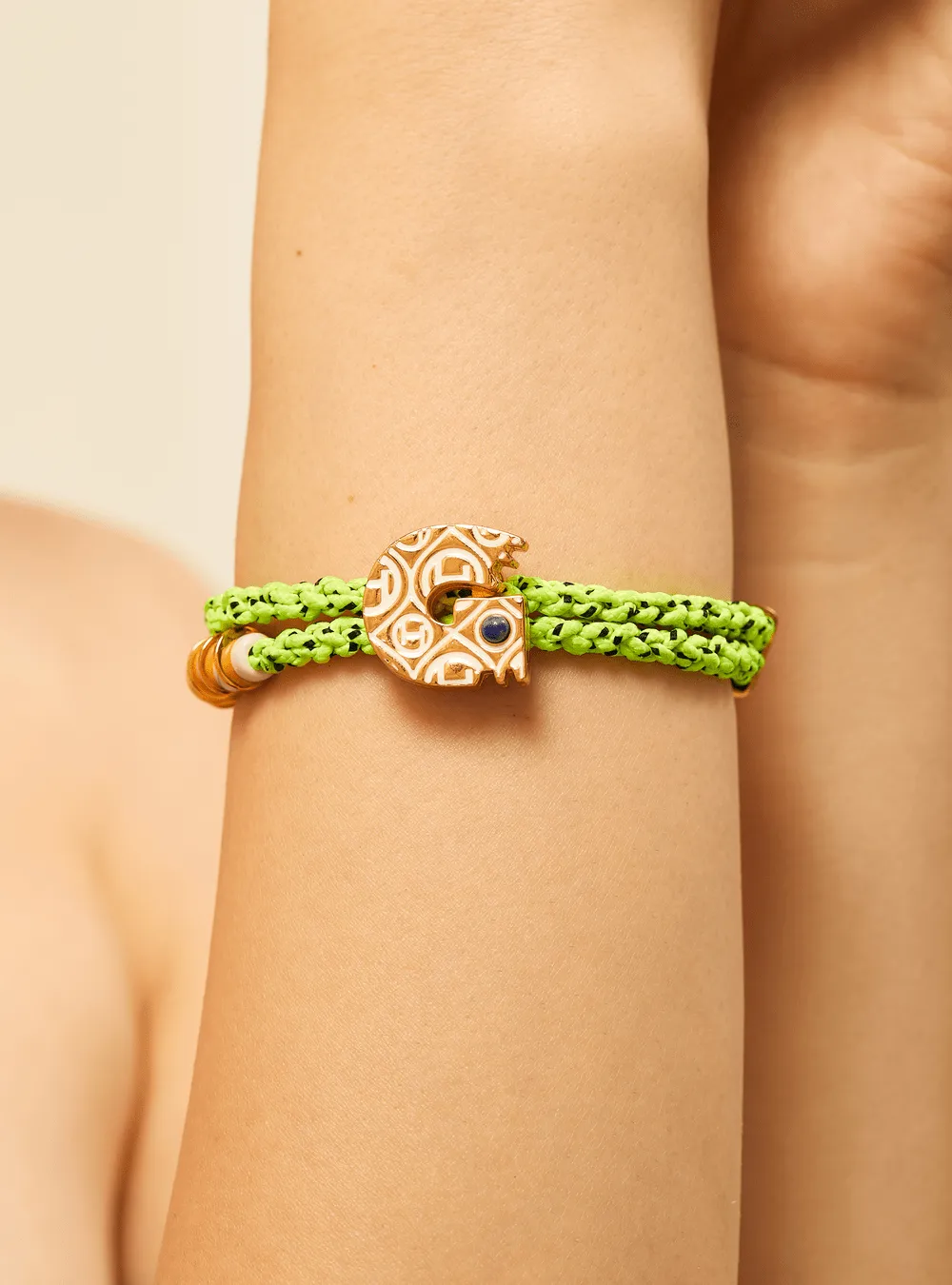 OH Dopamine Bond Bracelet in Cyber Lime, Gold Finish