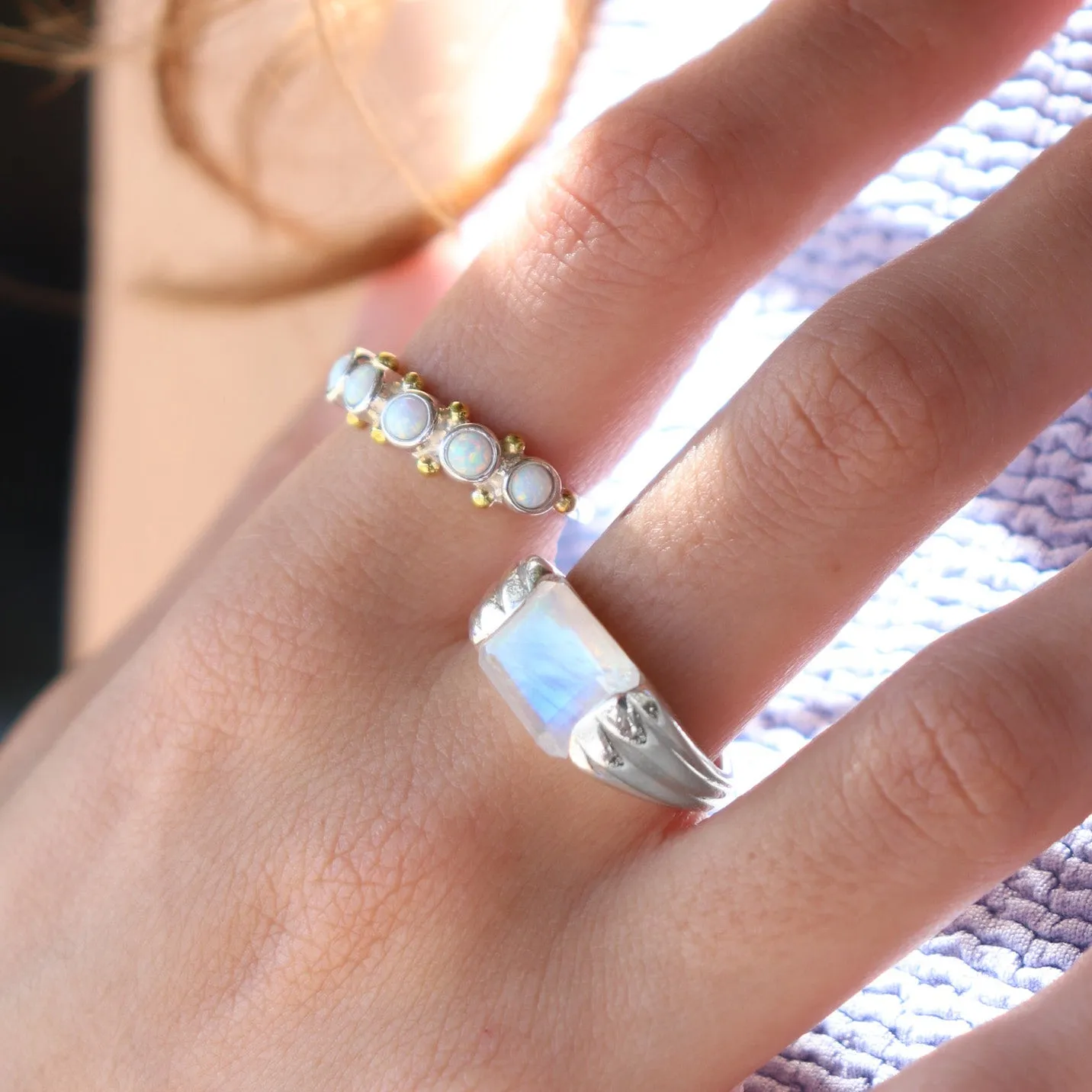 Opal Silver Band