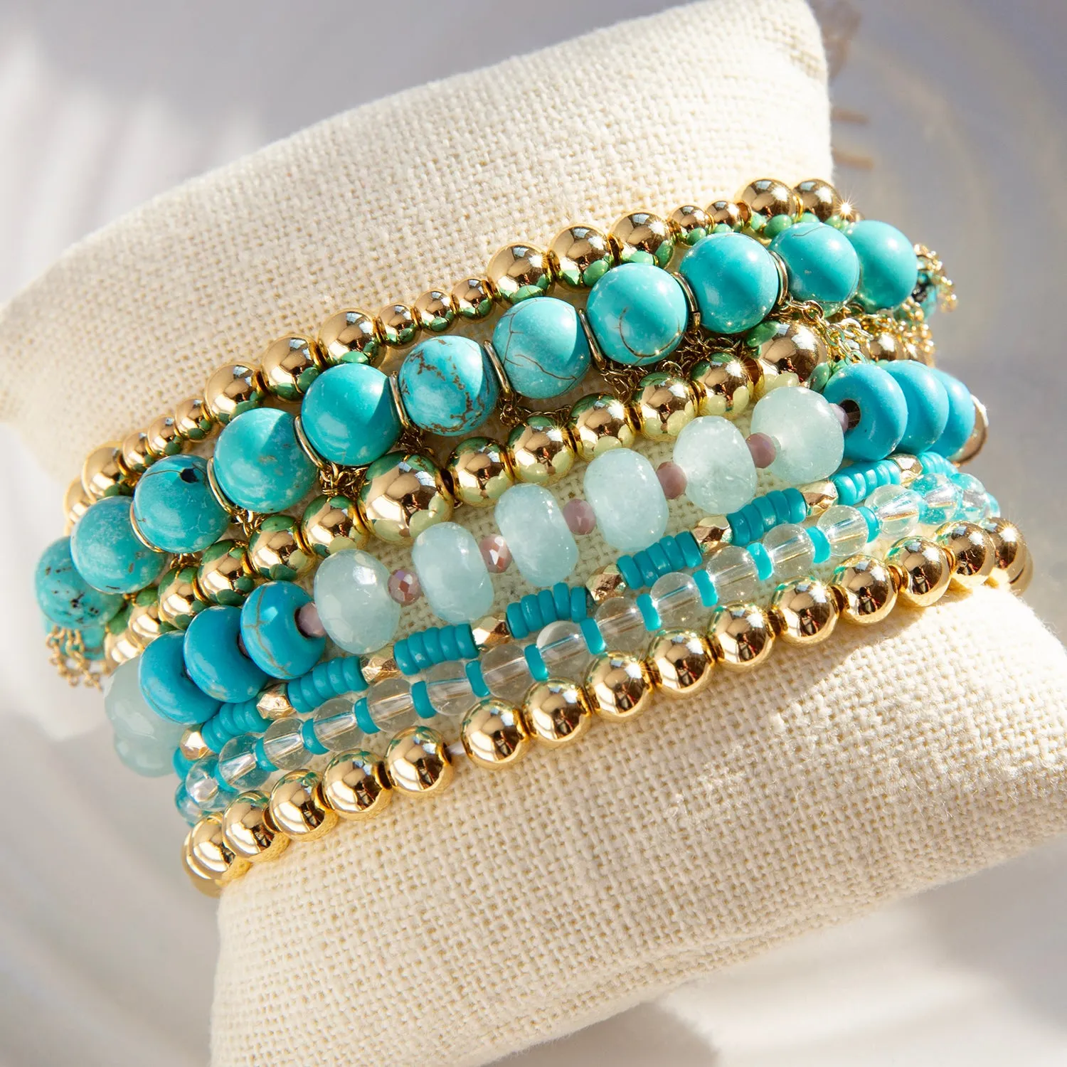 patterned ball bracelet (6mmX4mm)