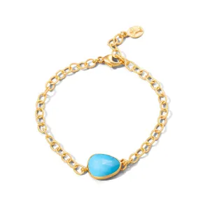 Pebble Bracelet, Turquoise, Gold