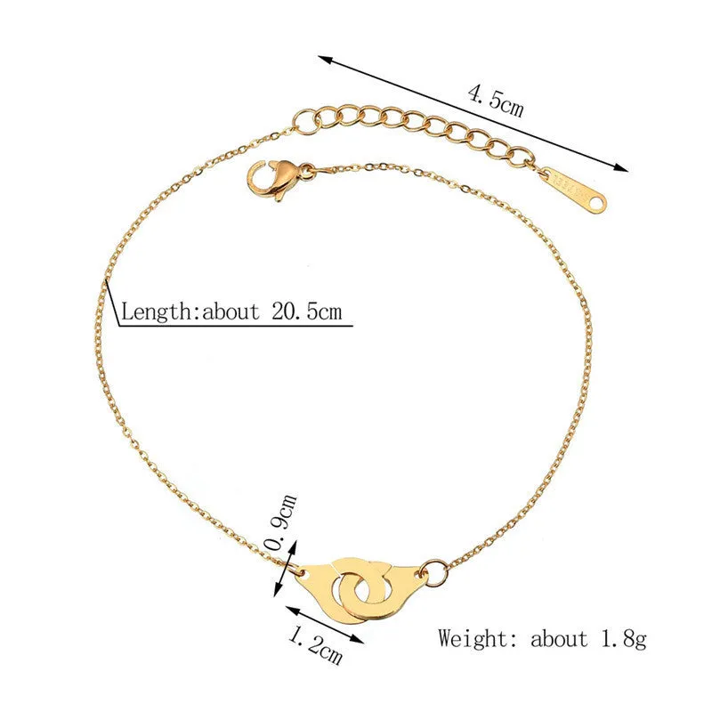 Personalized Stainless Steel Handcuffs Bracelet