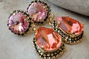 Pink Chandelier Earrings