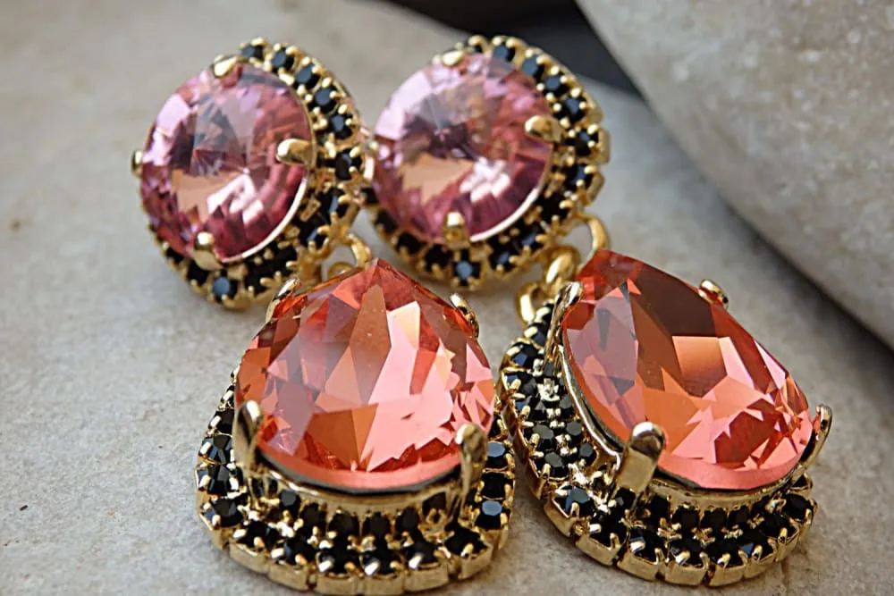 Pink Chandelier Earrings