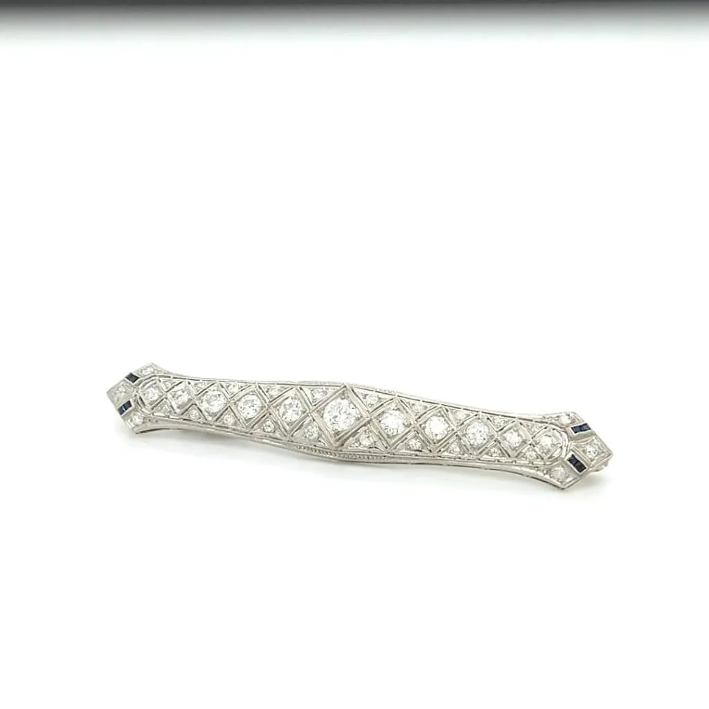 Platinum Diamond Brooch