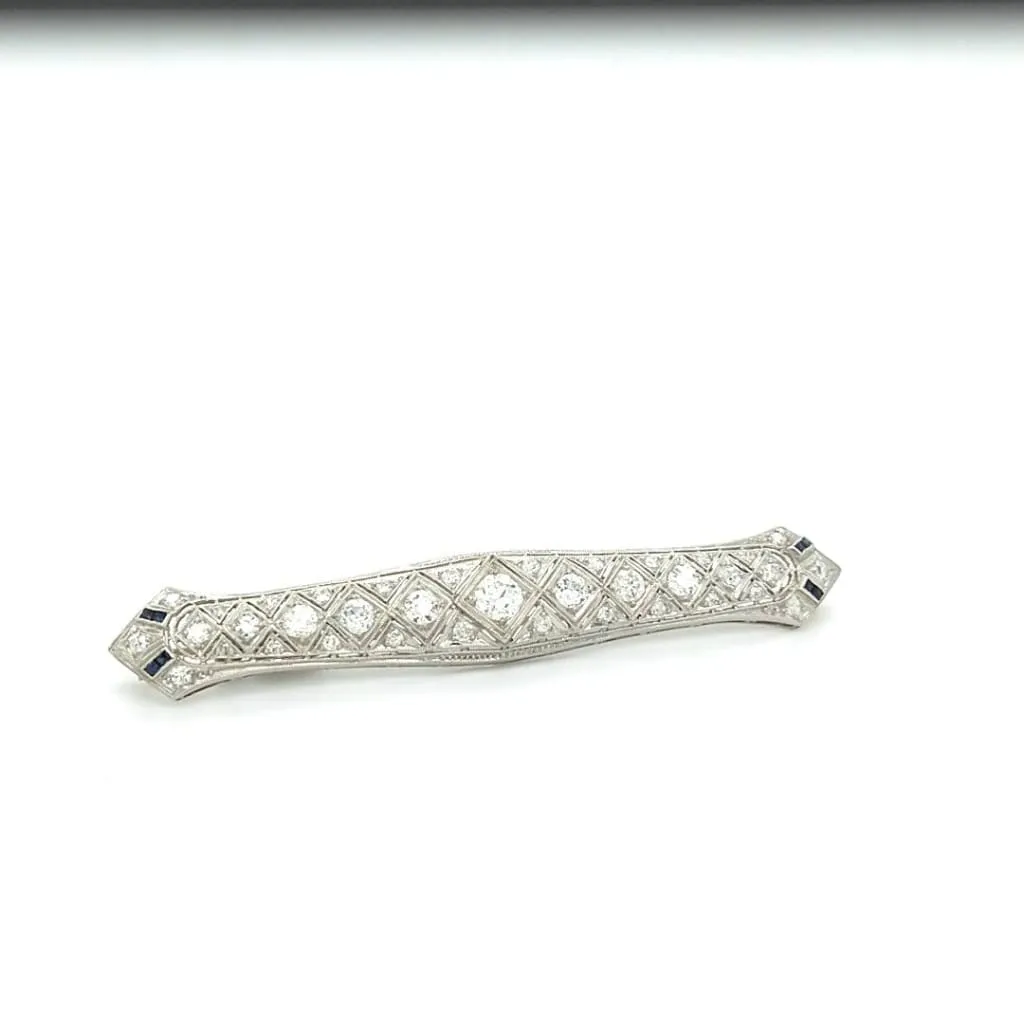 Platinum Diamond Brooch