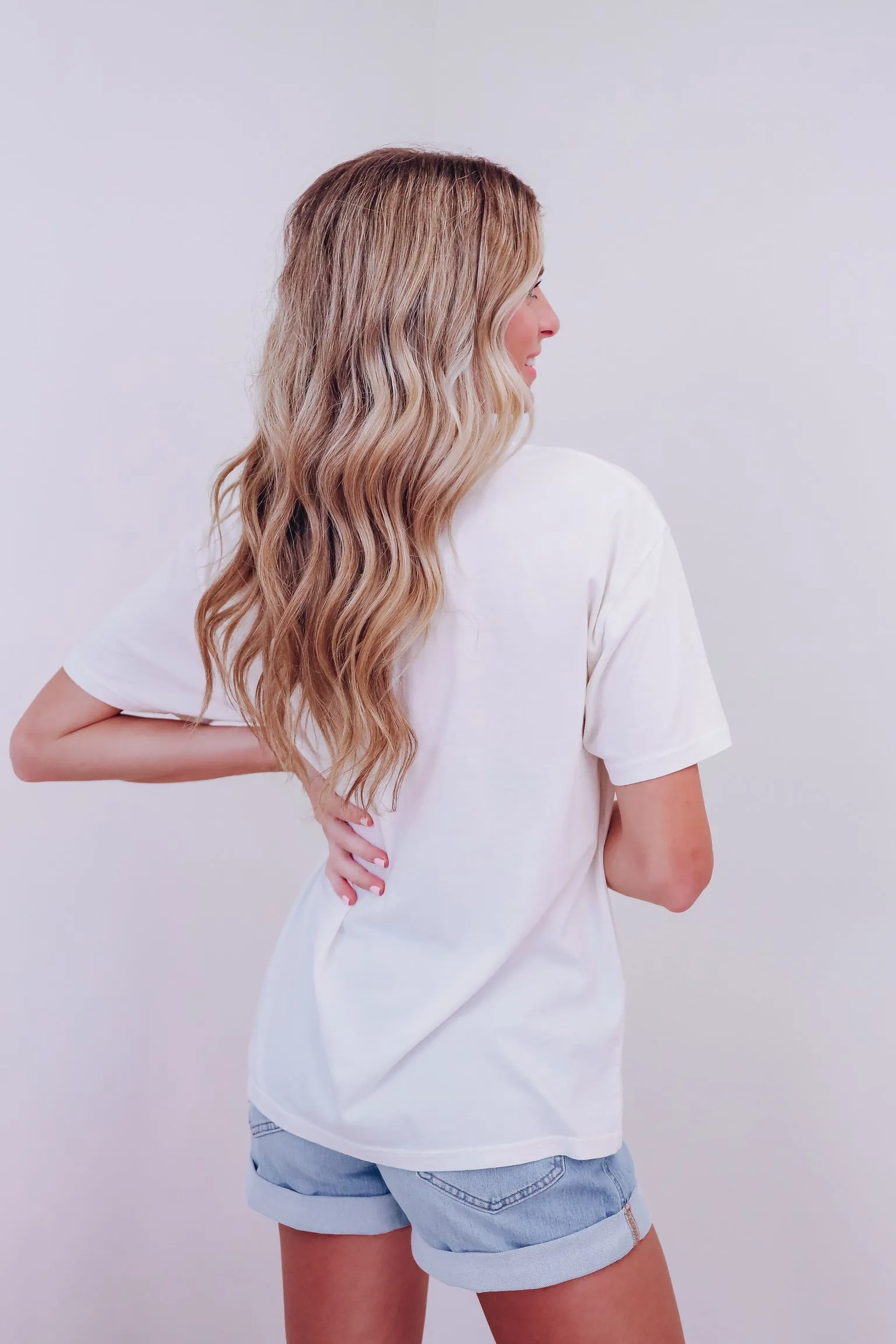 "Cowboy Take Me Away" Graphic Tee - Mineral Ivory