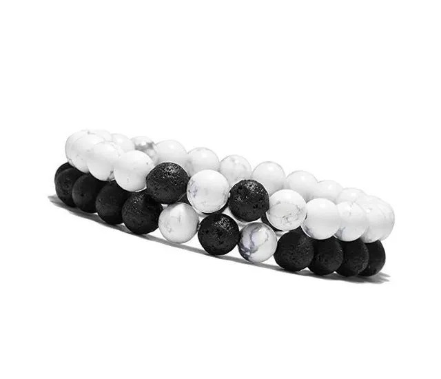 Red & Black Lava 8mm Bracelet
