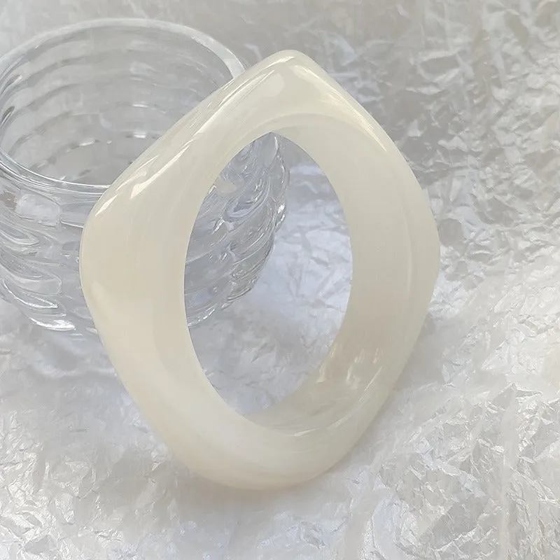 Retro Bracelet, Thick Acrylic Bracelet, Mod 60s Style Bracelet, Mod Geometric Bracelet, Square Bracelet