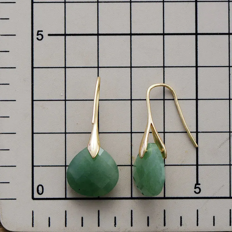 'Ritzy' Amethyst Gold Drop Earrings