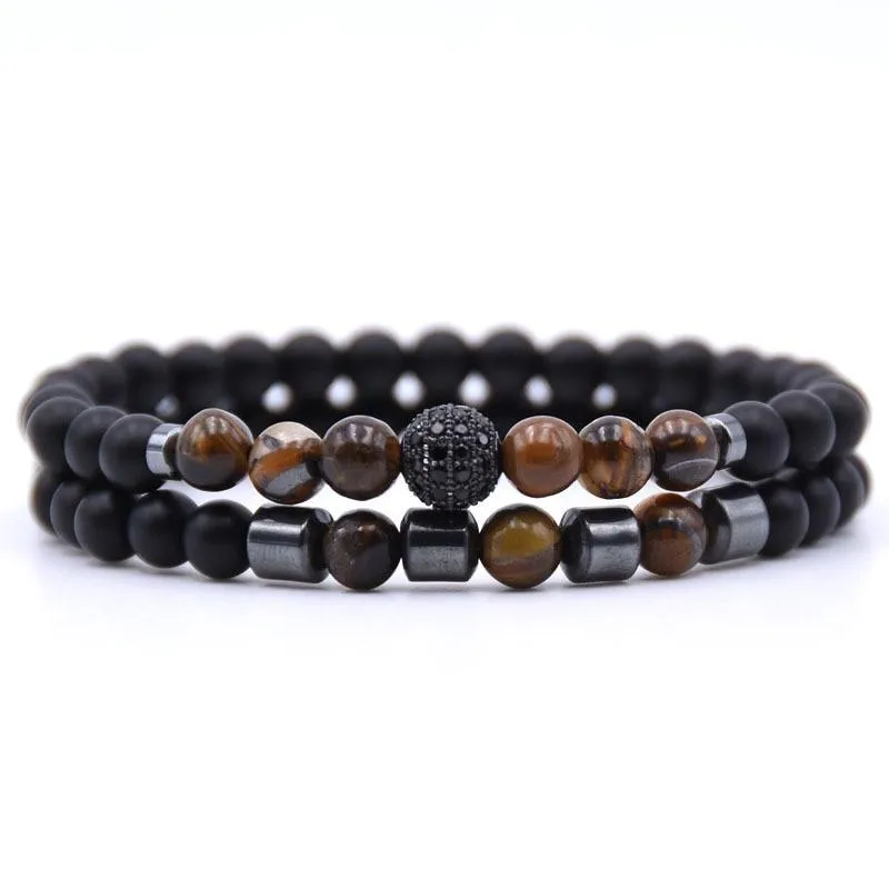 Robson Natural Stone Beaded Bracelet
