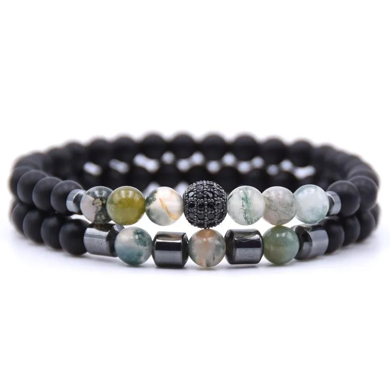Robson Natural Stone Beaded Bracelet