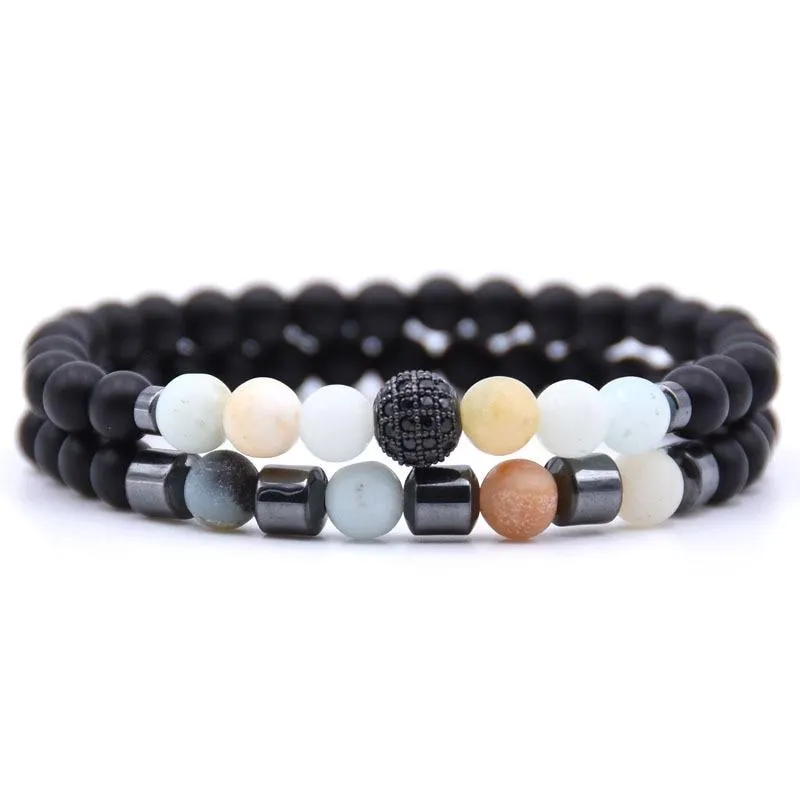 Robson Natural Stone Beaded Bracelet