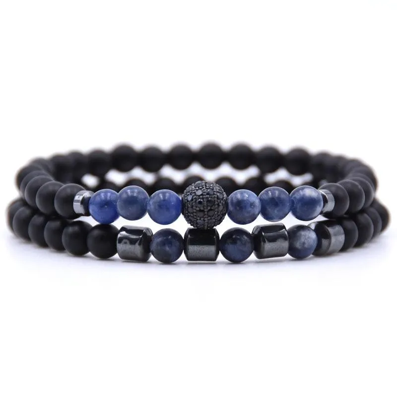 Robson Natural Stone Beaded Bracelet